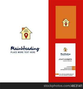 House location Creative Logo and business card. vertical Design Vector