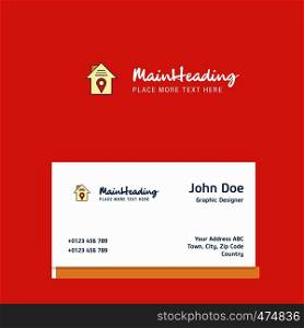 House location logo Design with business card template. Elegant corporate identity. - Vector