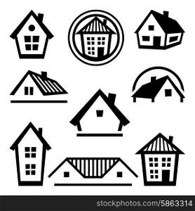 House logo templates. Set of real estate design concepts. House logo templates. Set of real estate design concepts.