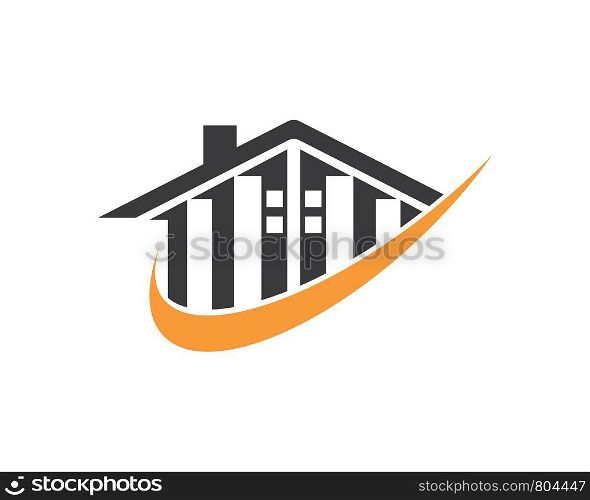 house logo vector illustration template design