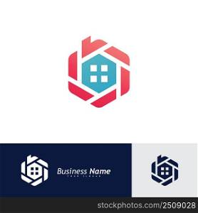 House logo vector template, Creative Real estate and house building icon logo Template