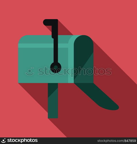 House mailbox icon. Flat illustration of house mailbox vector icon for web design. House mailbox icon, flat style