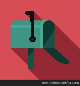 House mailbox icon. Flat illustration of house mailbox vector icon for web design. House mailbox icon, flat style