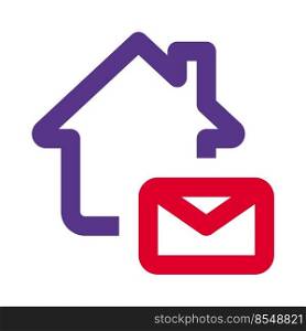 House mailbox parcel service isolated on a white background