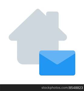 House mailbox parcel service isolated on a white background