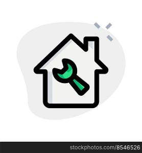 House maintenance and repair isolated on a white background
