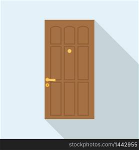 House metal door icon. Flat illustration of house metal door vector icon for web design. House metal door icon, flat style