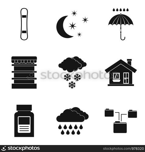 House of representatives icons set. Simple set of 9 house of representatives vector icons for web isolated on white background. House of representatives icons set, simple style