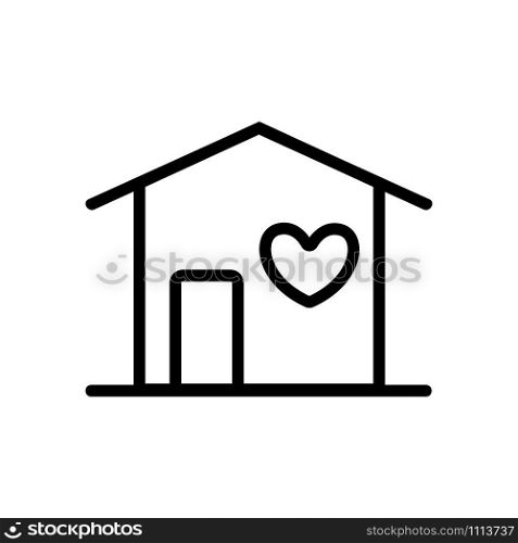 house of the old vector icon. Thin line sign. Isolated contour symbol illustration. house of the old vector icon. Isolated contour symbol illustration