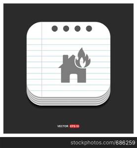 House on fire icon - Free vector icon