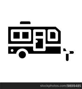 house on wheels glyph icon vector. house on wheels sign. isolated contour symbol black illustration. house on wheels glyph icon vector illustration