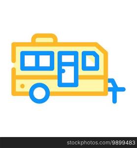 house on wheels line icon vector. house on wheels color sign. isolated symbol illustration. house on wheels color icon vector illustration