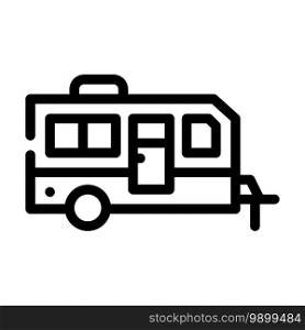 house on wheels line icon vector. house on wheels sign. isolated contour symbol black illustration. house on wheels line icon vector illustration