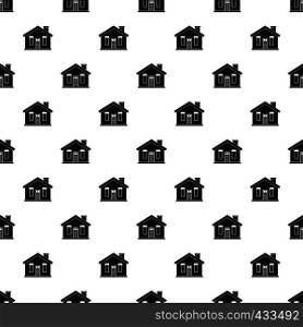 House pattern seamless in simple style vector illustration. House pattern vector