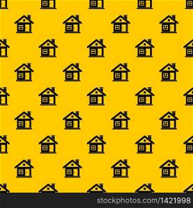 House pattern seamless vector repeat geometric yellow for any design. House pattern vector