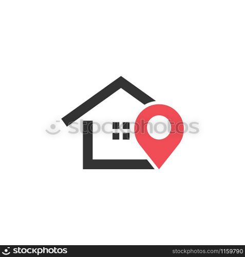 House pin graphic design template vector isolated illustration. House pin graphic design template vector isolated