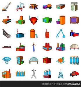 House pipe icons set. Cartoon style of 36 house pipe vector icons for web isolated on white background. House pipe icons set, cartoon style