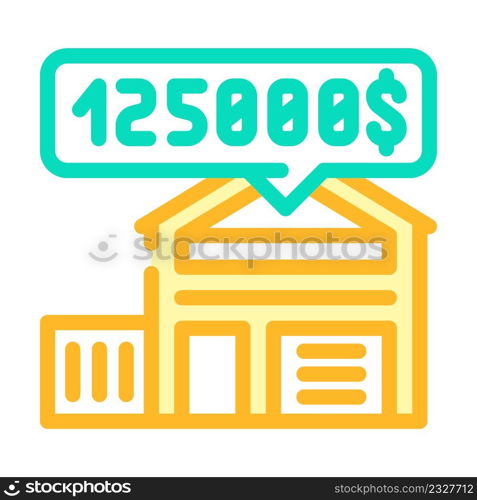 house price color icon vector. house price sign. isolated symbol illustration. house price color icon vector illustration