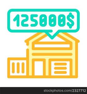 house price color icon vector. house price sign. isolated symbol illustration. house price color icon vector illustration