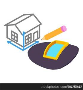 House project icon isometric vector. Volumetric house drawing and welder mask. Design and construction. House project icon isometric vector. Volumetric house drawing and welder mask