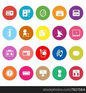 House related flat icons on white background, stock vector