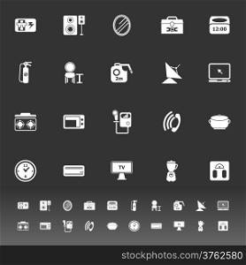 House related icons on gray background, stock vector