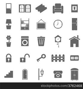 House related icons on white background, stock vector