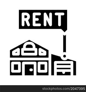 house rent glyph icon vector. house rent sign. isolated contour symbol black illustration. house rent glyph icon vector illustration