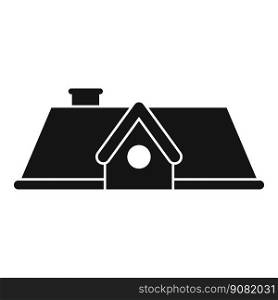 House roof icon simple vector. Repair construction. Roofer metal. House roof icon simple vector. Repair construction