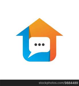 House talk logo images illustration design