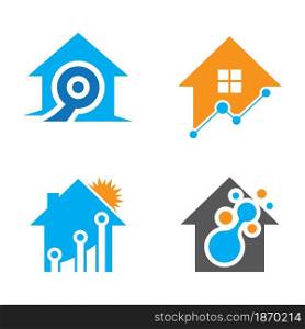 House tech logo images illustration design