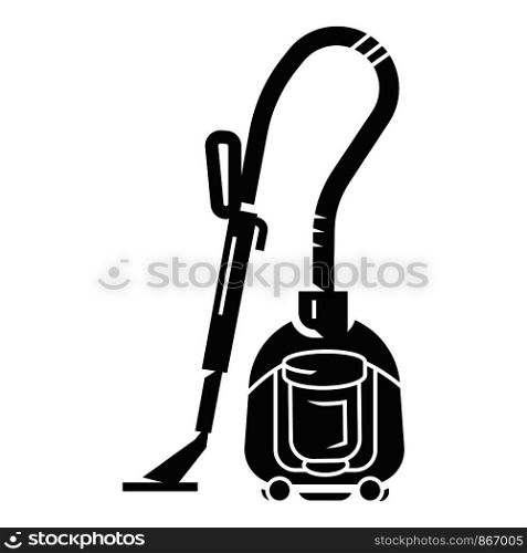 House vacuum cleaner icon. Simple illustration of house vacuum cleaner vector icon for web design isolated on white background. House vacuum cleaner icon, simple style