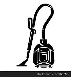 House vacuum cleaner icon. Simple illustration of house vacuum cleaner vector icon for web design isolated on white background. House vacuum cleaner icon, simple style