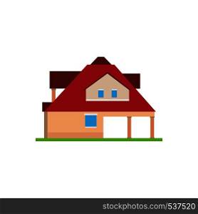 House vector building real estate icon isolatd. Home family exterior flat illustration