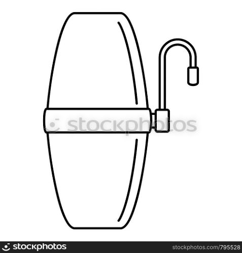 House water filter icon. Outline house water filter vector icon for web design isolated on white background. House water filter icon, outline style