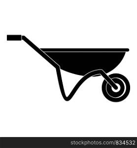 House wheelbarrow icon. Simple illustration of house wheelbarrow vector icon for web design isolated on white background. House wheelbarrow icon, simple style