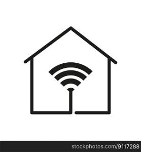 House wifi icon. Business concept. Vector illustration. EPS 10.. House wifi icon. Business concept. Vector illustration.