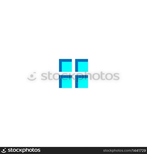 House windows logo icon illustration