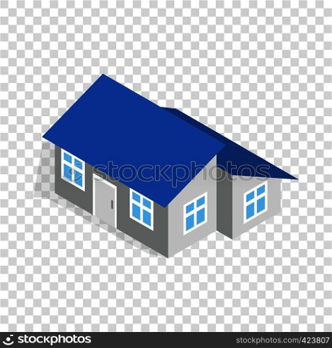 House with annexe isometric icon 3d on a transparent background vector illustration. House with annexe isometric icon