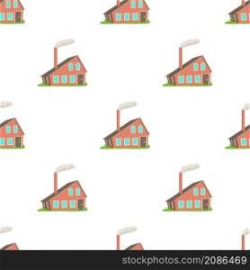 House with chimney pattern seamless background texture repeat wallpaper geometric vector. House with chimney pattern seamless vector