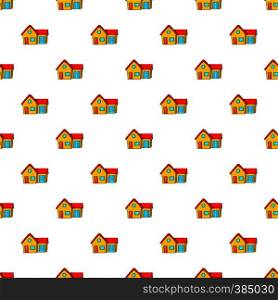 House with garage pattern. Cartoon illustration of house with garage vector pattern for web. House with garage pattern, cartoon style
