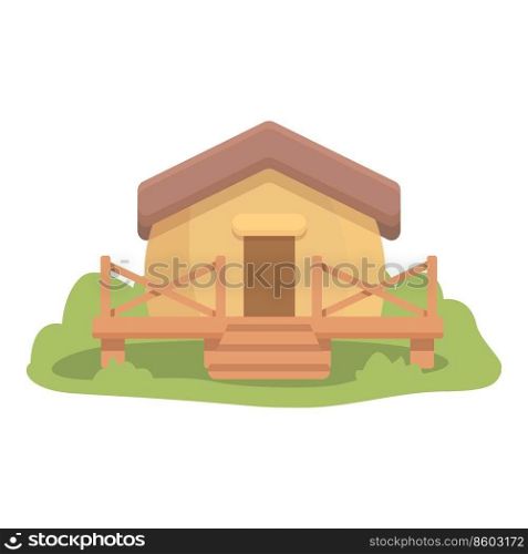 House wood icon cartoon vector. Tent camping. Weekend nature. House wood icon cartoon vector. Tent camping
