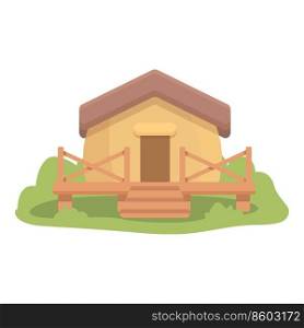 House wood icon cartoon vector. Tent camping. Weekend nature. House wood icon cartoon vector. Tent camping