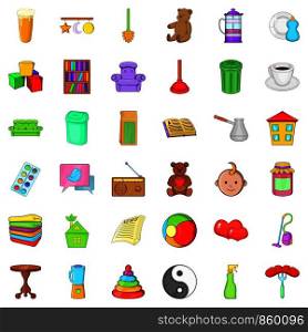 Housecraft icons set. Cartoon style of 36 housecraft vector icons for web isolated on white background. Housecraft icons set, cartoon style