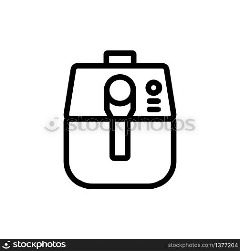 household deep fryer icon vector. household deep fryer sign. isolated contour symbol illustration. household deep fryer icon vector outline illustration