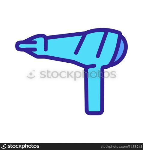 household hair dryer hub icon vector. household hair dryer hub sign. color symbol illustration. household hair dryer hub icon vector outline illustration