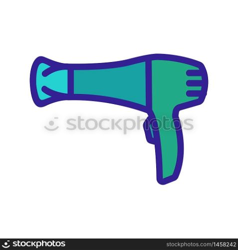 household hair dryer with extended nose icon vector. household hair dryer with extended nose sign. color symbol illustration. household hair dryer with extended nose icon vector outline illustration