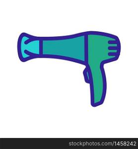 household hair dryer with extended nose icon vector. household hair dryer with extended nose sign. color symbol illustration. household hair dryer with extended nose icon vector outline illustration