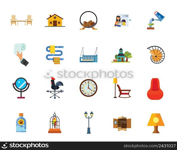 Household icon set. Can be used for topics like home, interior, furniture, coziness
