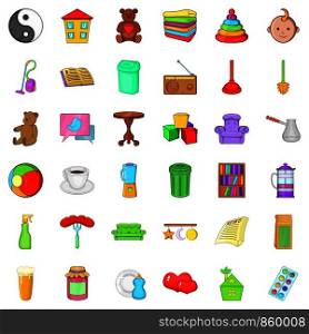 Household icons set. Cartoon style of 36 household vector icons for web isolated on white background. Household icons set, cartoon style